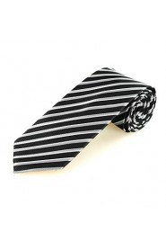 Men's Striped Microfiber Tie Necktie For Wedding Party Holiday With Gift Box(2 Colors Avaliable)