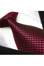 Shlax & Wing Extra Long Size Wedding Necktie Solid Color Red Crimson Mens Tie Silk