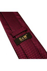 Shlax & Wing Extra Long Size Wedding Necktie Solid Color Red Crimson Mens Tie Silk