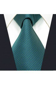Men's Tie Green Dots Fashion 100% Silk Business