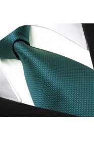 Men's Tie Green Dots Fashion 100% Silk Business