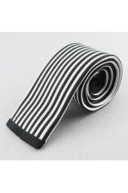 Korean Fashion Simple Straight Stripe Knit Tie(Width:5CM)