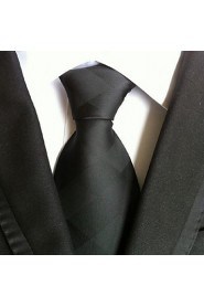 Men Wedding Cocktail Necktie At Work Black Gray Tie