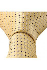 Blue Dots Yellow Jacquard Men Leisure Business Suit Necktie