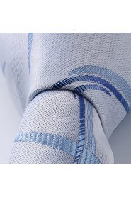 Men Silver Blue Jacquard Silk Business Suit Leisure Necktie