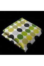 Men's Pocket Square Multicolor Light Green 100% Silk Dress