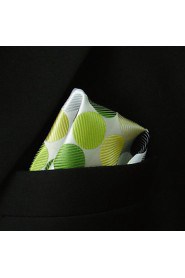 Men's Pocket Square Multicolor Light Green 100% Silk Dress