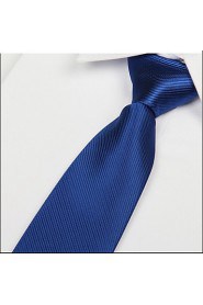 Classic Royal Blue Men Twill Tie Arrow Jacquard Adult Necktie