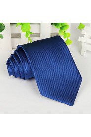 Classic Royal Blue Men Twill Tie Arrow Jacquard Adult Necktie