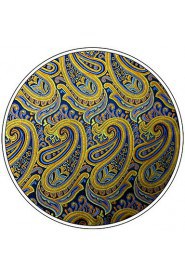 Paisley Blue Yellow Pink Pocket Square Mens Hankies Hanky