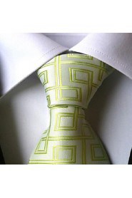 Men Wedding Cocktail Necktie At Work Light Green Tie