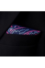 Paisley Blue Pink Brown Pocket Square Mens Hankies Hanky