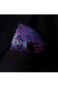 Paisley Blue Pink Brown Pocket Square Mens Hankies Hanky