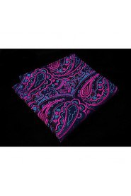 Paisley Blue Pink Brown Pocket Square Mens Hankies Hanky