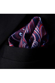 Paisley Blue Red Pocket Square Mens Hankies Hanky