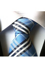 Men Wedding Cocktail Necktie At Work Blue White Black Tie