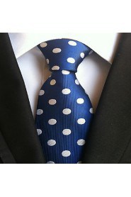 Men Wedding Cocktail Necktie At Work Blue White Colors Tie