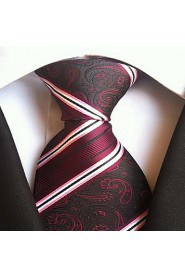 Men Wedding Cocktail Necktie At Work Black White Tie