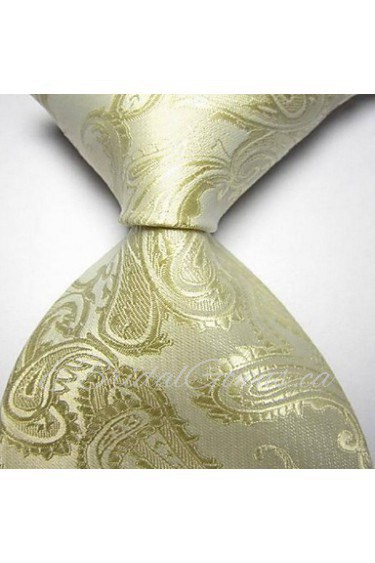 Men Wedding Cocktail Necktie At Work Black Yellow Flower Tie