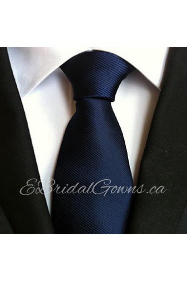 Men Wedding Cocktail Necktie At Work Dark Blue Multiple