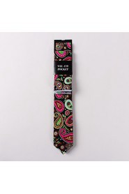 Fashion Men Casual Floral Skinny Necktie Kerchief Set(Width:6.5cm)