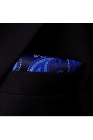 PH10 Paisley Blue Black Navy Pocket Square Mens Hankies Hanky