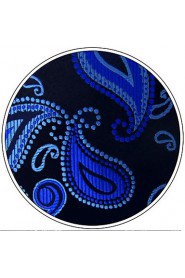 PH10 Paisley Blue Black Navy Pocket Square Mens Hankies Hanky