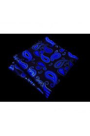 PH10 Paisley Blue Black Navy Pocket Square Mens Hankies Hanky