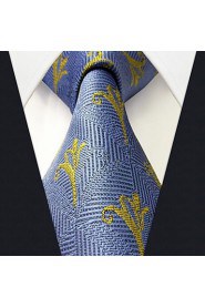 Q30 Shlax & Wing Men's Neckties Ties Blue Floral Silk Brand Acceossories