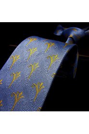 Q30 Shlax & Wing Men's Neckties Ties Blue Floral Silk Brand Acceossories