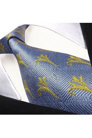 Q30 Shlax & Wing Men's Neckties Ties Blue Floral Silk Brand Acceossories