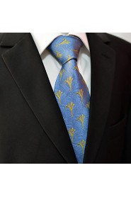 Q30 Shlax & Wing Men's Neckties Ties Blue Floral Silk Brand Acceossories