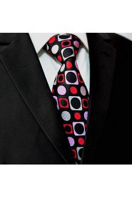 Shlax & Wing Men's Accessories Necktie Tie Geometric Black Red Fashion