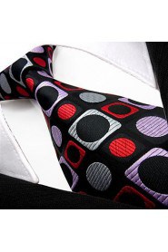 Shlax & Wing Men's Accessories Necktie Tie Geometric Black Red Fashion