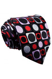 Shlax & Wing Men's Accessories Necktie Tie Geometric Black Red Fashion