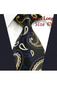 Men's Tie Floral Navy Blue 100% Silk Business New Fashion Casual