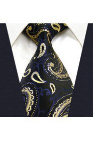 Men's Tie Floral Navy Blue 100% Silk Business New Fashion Casual