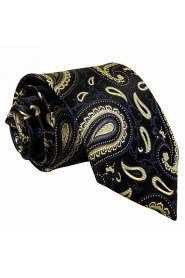 Men's Tie Floral Navy Blue 100% Silk Business New Fashion Casual