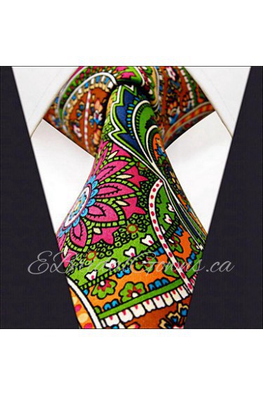 Shlax & Wing Neckties Ties Paisley Multi-color Silk Printed Wedding