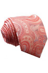 Men's Tie Baby Pink Paisley 100% Silk Business