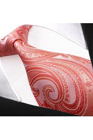 Men's Tie Baby Pink Paisley 100% Silk Business