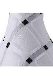 Geometric Pattern Silver White Black Jacquard Silk Necktie