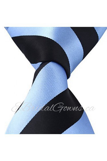 Black Blue Jacquard Necktie Business Leisure Men Adult Tie