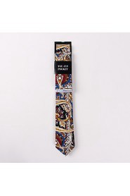 Fashion Men Casual Floral Skinny Necktie Kerchief Set(Width:6.5cm)