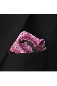 Paisley Pink Black Pocket Square Mens Hankies Hanky