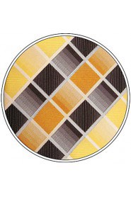 Men's Pocket Square Yellow Checked 100% Silk Wedding Business