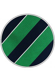 Men's Pocket Square Green Stripes 100% Silk Wedding Business