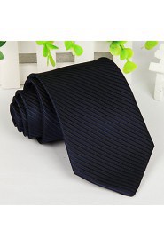 Black Jacquard Polyester Silk Men Adult Twill Tie Necktie