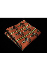 Paisley Orange Yellow Pocket Square Mens Hankies Hanky