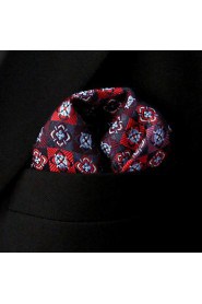 Floral Red Multi-color Pocket Square Mens Hankies Hanky